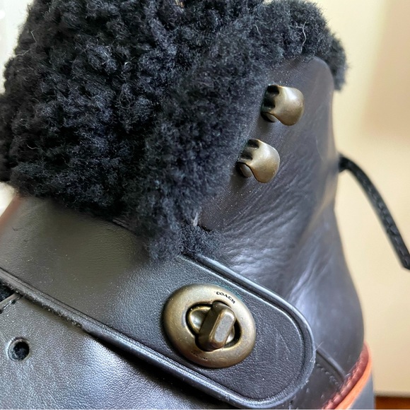 Coach Urban Hiker Shearling Platform Boots - Picture 4 of 14